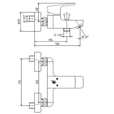 Ar Lunetta Banyo Bataryası Mat Siyah - Resim 2