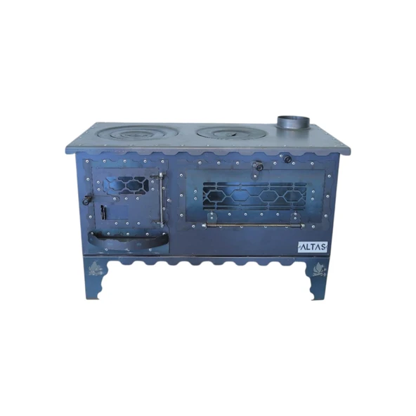 ALTAŞ CAMLI ALTAŞ Kuzine SOBA 4 MM ÇOK AMAÇLI BAHÇE TİPİ KUZİNE SOBA ÖZEL EL YAPIMI SOBA - 4