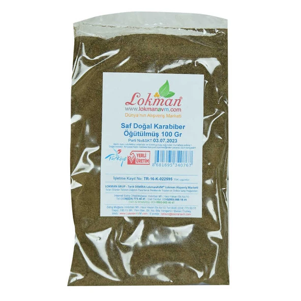 Karabiber Doğal Öğütülmüş Saf 100 Gr Paket - Resim 6