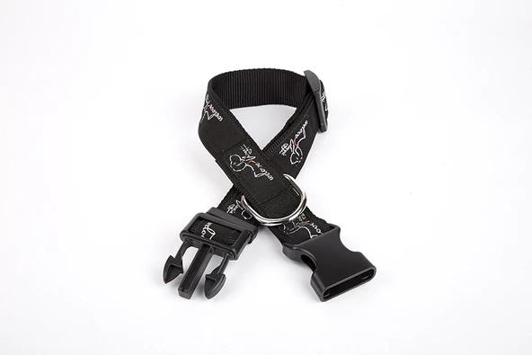 Köpek Desenli Dokuma Köpek Boyun Tasması 3 cm x 36-60 cm - 1