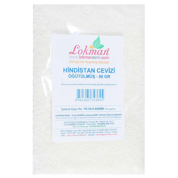 Hindistan Cevizi Öğütülmüş 50 Gr Paket - Resim 4