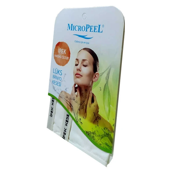 İpek Hassas Cilt İçin Banyo Kesesi Beyaz 16X25 - Resim 15