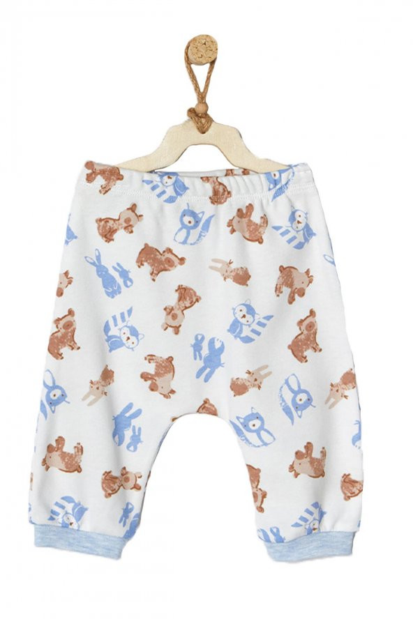 Andywawa Erkek Bebek Sincap Desenli Ekru 2li Pijama Takım AC22319 - 3