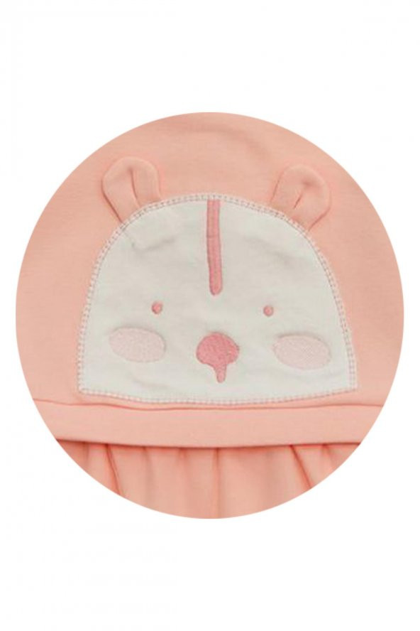 Andywawa Kız Bebek Tavşan Kabartmalı Pembe Elbise AC22373 - 2