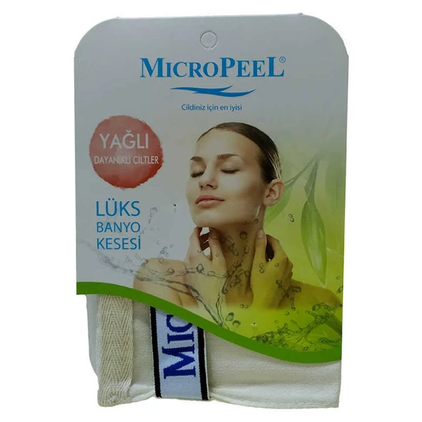 İpek Yağlı Cilt İçin Banyo Kesesi Beyaz 16X24 - Resim 2