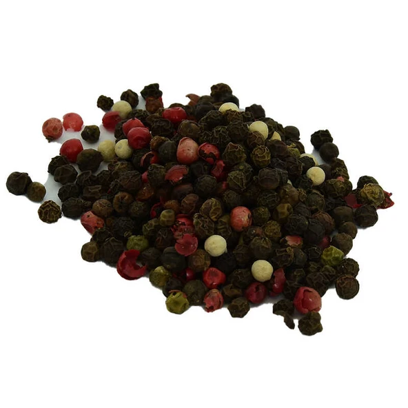 Saf Doğal Tane Kırmızı Yeşil Beyaz Karabiber Karışımı 100 Gr Paket ürün görseli