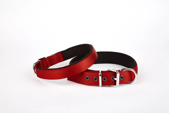 Dokuma Köpek Boyun Tasması 45-52 cm Kırmızı - 1