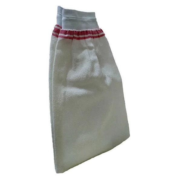 İpek Sırt ve Vücut Kesesi Lastikli Beyaz 15X25 - Resim 12