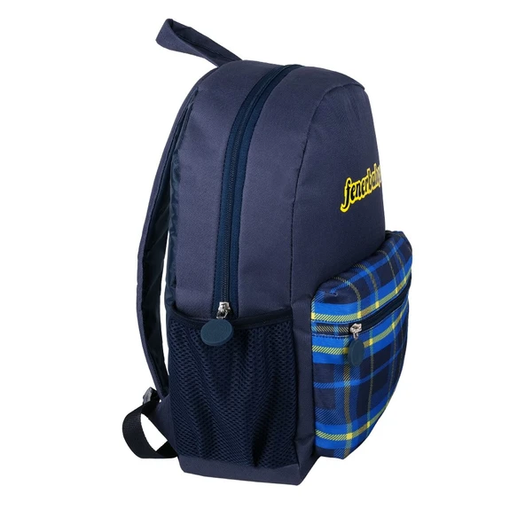 Fenerbahçe Orijinal Lisanslı Mavi Ekoseli Spor Sırt Çantası Fb Okul Çantası - 2