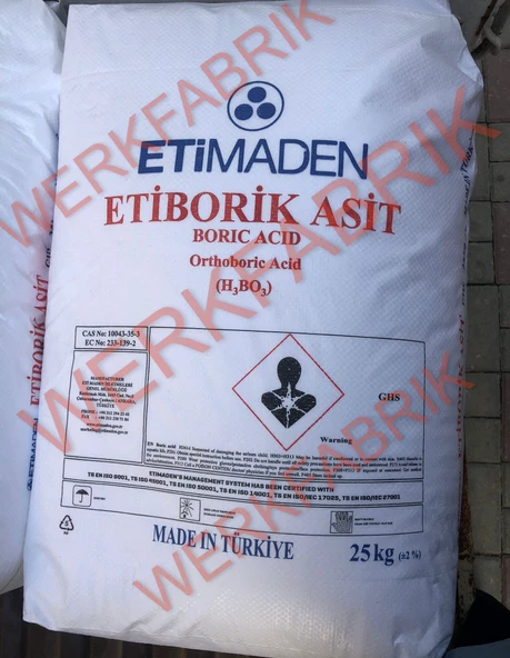 BORIK ASIT %100 SAF E284 25 KG ürün görseli 1