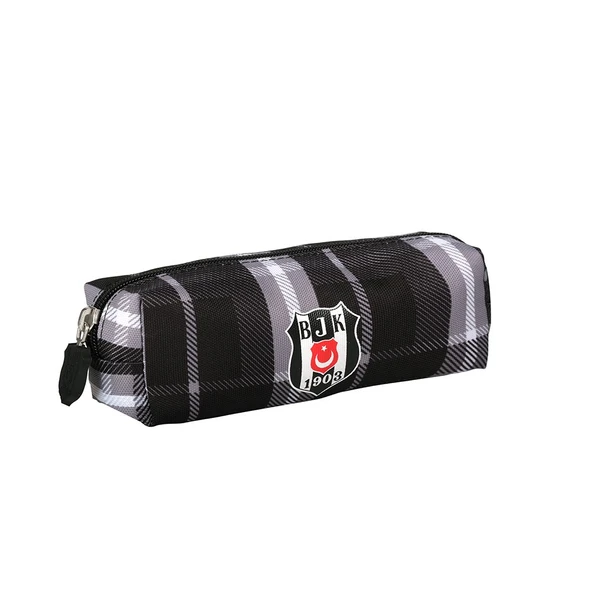 Beşiktaş Orijinal Ekose Desenli Tek Gözlü Kalem Çantası