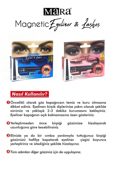 MARA MIKNATISLI EYELINER& KIRPIK EXTRA YOGUN MAGNETİC EYELASHES&EYELINER EXTRA INTENSE - 3