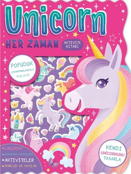 Unicorn Her Zaman - Çıkartmalı Aktivite Kitabı - 1
