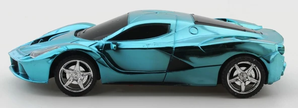 OMZ U.K. Pilli Turkuvaz Spor Araba Neon Hız Rt24 Kız Erkek Çocuk Oyuncak Eğitici Oyuncaklar - Resim 3