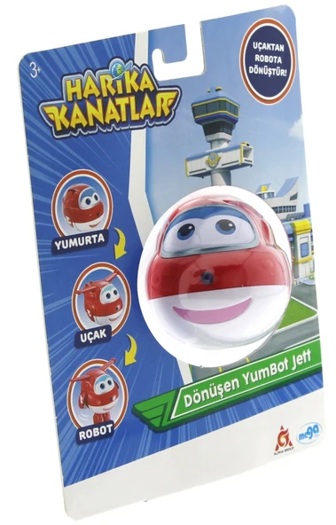 OMZ Harika Kanatlar Dönüşen Tekli Figür YumBot Jett Kız Erkek Çocuk Oyuncak Eğitici Oyuncaklar - Resim 3