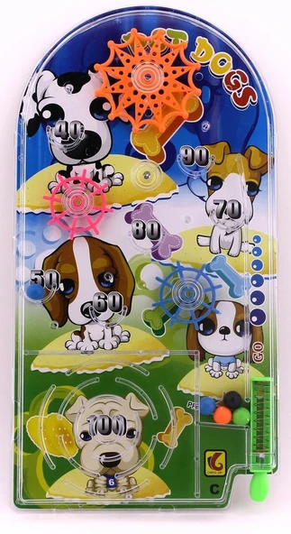 OMZ Köpekli Mini Pinball 8803 Kız Erkek Çocuk Oyuncak Eğitici Oyuncaklar - Resim 2