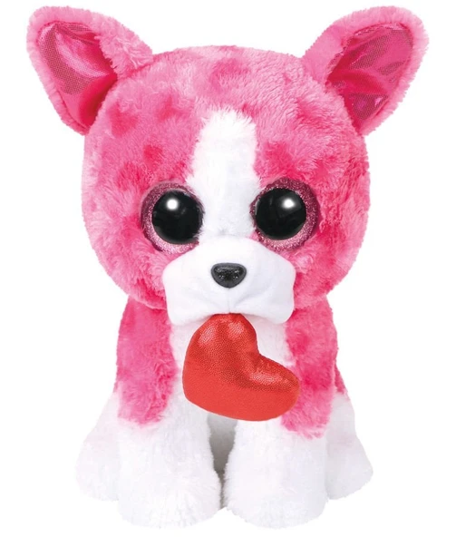 OMZ Ty Beanie Boo´s Pembe Köpek Romeo Peluş 25cm Kız Erkek Çocuk Oyuncak Eğitici Oyuncaklar ürün görseli 1