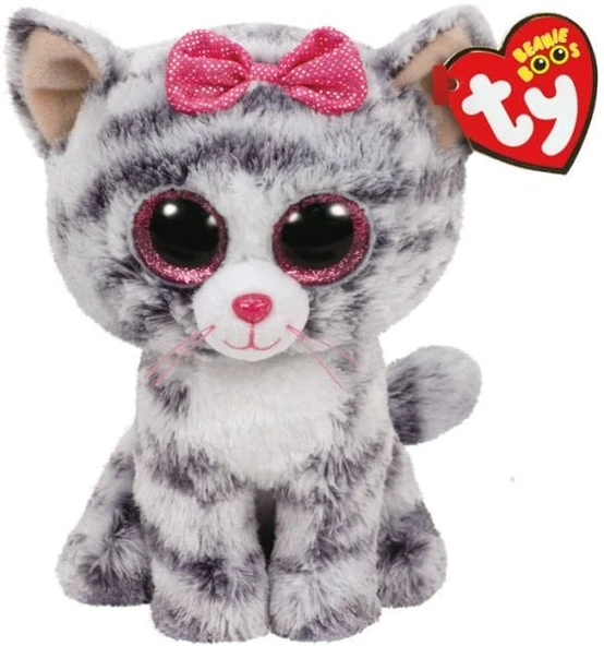 OMZ TY Kiki - Grey Cat Reg 15cm Kız Erkek Çocuk Oyuncak Eğitici Oyuncaklar ürün görseli 1