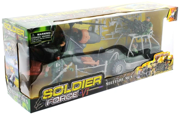 OMZ Buggy ve Helikopterli Askeri Oyun Seti Kız Erkek Çocuk Oyuncak Eğitici Oyuncaklar - Resim 2