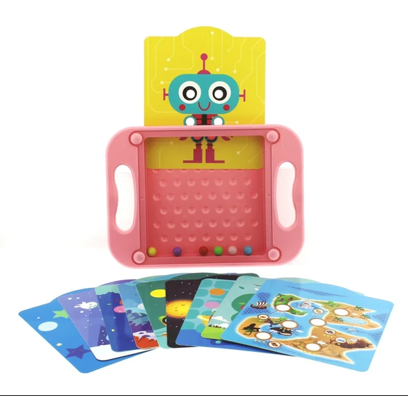 OMZ Pembe Tepsili Denge Oyunu Kız Erkek Çocuk Oyuncak Eğitici Oyuncaklar - Resim 3