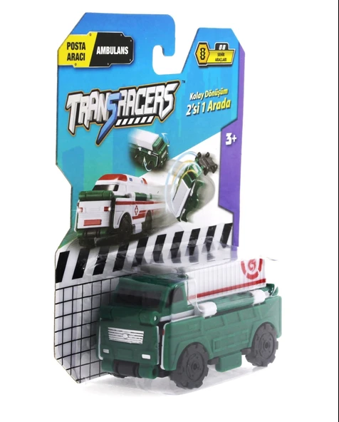 OMZ Transracers Dönüşen Araçlar Posta Aracı / Ambulans Kız Erkek Çocuk Oyuncak Eğitici Oyuncaklar - Resim 2