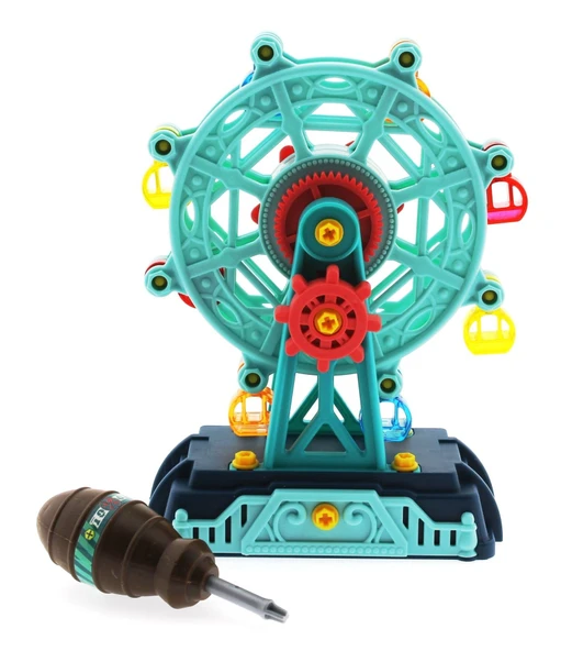 OMZ Sök Tak Dönme Dolap Mavi Lunapark Eğlencesi Kız Erkek Çocuk Oyuncak Eğitici Oyuncaklar