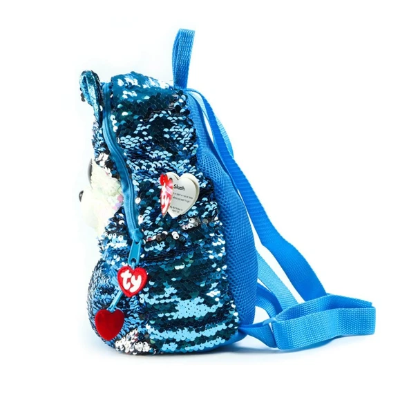 OMZ TY Fashion Pullu Sırt Çantası Hushy Köpek Slush 27cm Kız Erkek Çocuk Oyuncak Eğitici Oyuncaklar - Resim 2