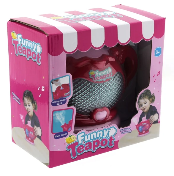 OMZ Sesli Işıklı ve Buharlı Demlik Kız Erkek Çocuk Oyuncak Eğitici Oyuncaklar - Resim 2