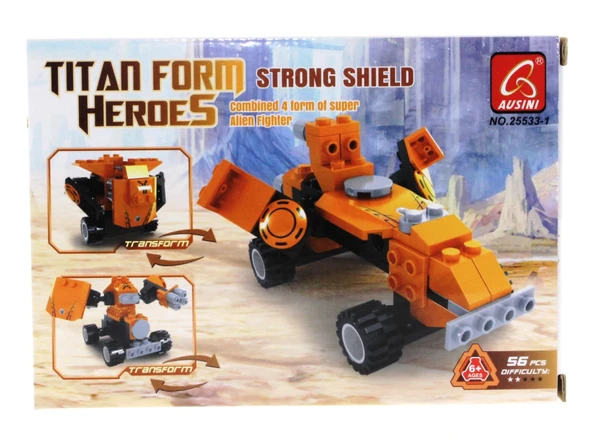 OMZ Ausini Titan Uzaylı Savaşçı -1 Strong Shield 56 Parça Kız Erkek Çocuk Oyuncak Eğitici Oyuncaklar - Resim 3