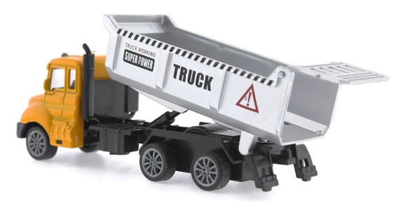 OMZ Çek Bırak Metal Mini Sarı Kamyon Kız Erkek Çocuk Oyuncak Eğitici Oyuncaklar - Resim 3