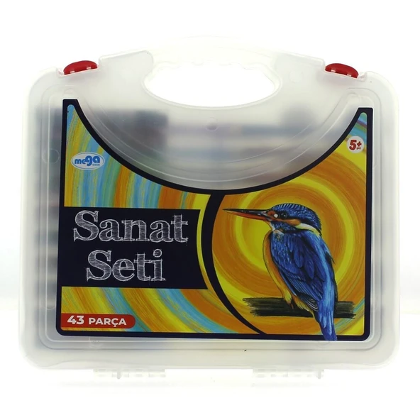 OMZ 43 Parça Çantalı Sanat Seti Kız Erkek Çocuk Oyuncak Eğitici Oyuncaklar - Resim 2