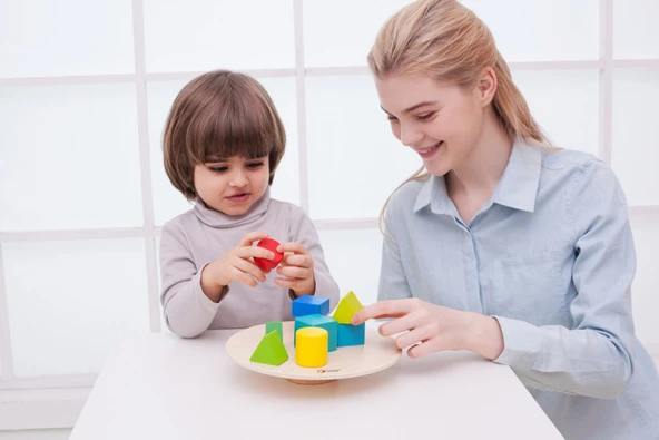 OMZ Classic World Ahşap Denge Oyunu Yuvarlak Kız Erkek Çocuk Oyuncak Eğitici Oyuncaklar - Resim 3