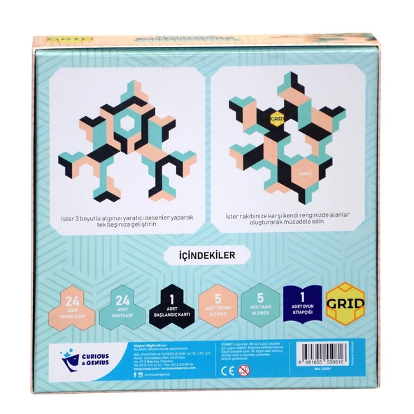 OMZ ZMK-55081 Grid Oyunu -Özaydınlar Kız Erkek Çocuk Oyuncak Eğitici Oyuncaklar - Resim 2