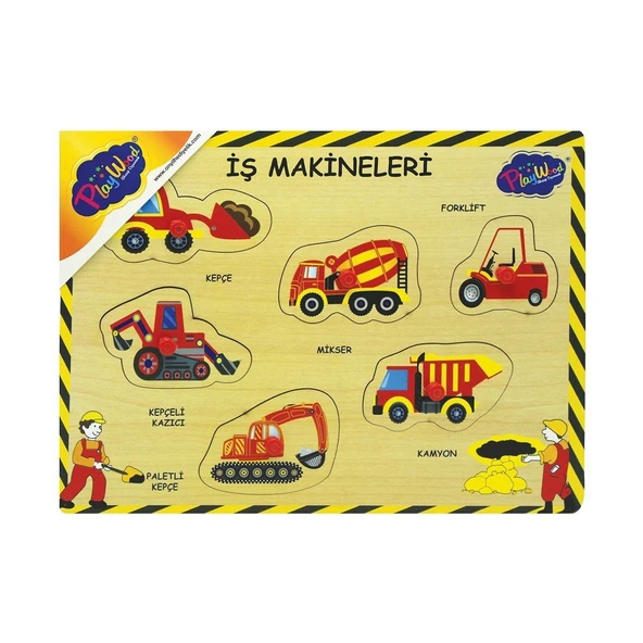 OMZ 194/195-ONY AHŞAP TUTMALI İŞ MAKİNALARI Kız Erkek Çocuk Oyuncak Eğitici Oyuncaklar ürün görseli