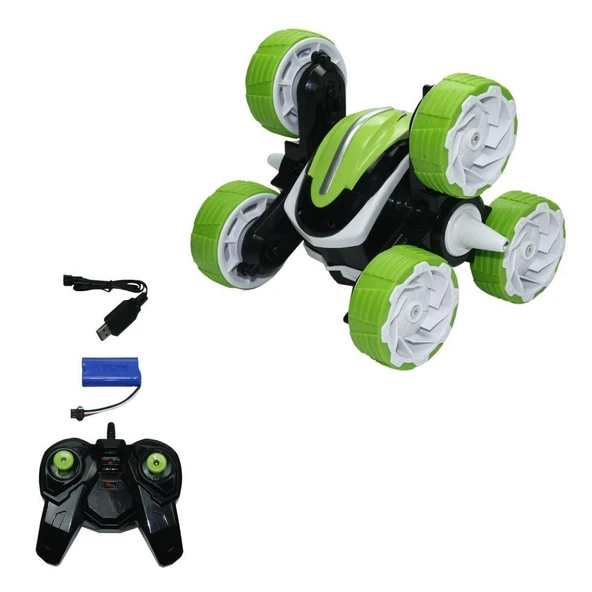 OMZ MKB-5588-617 Kumandalı Şarjlı 3 Tekerlek Akrobat Araba Kız Erkek Çocuk Oyuncak Eğitici Oyuncaklar - Resim 3