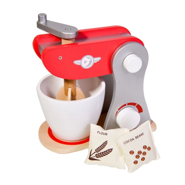 OMZ Classic World Ahşap Nostaljik Kırmızı Mikser Kız Erkek Çocuk Oyuncak Eğitici Oyuncaklar - Resim 3