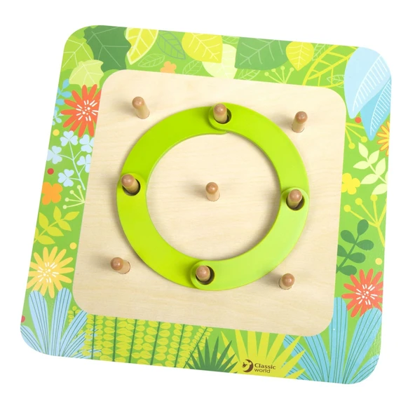 OMZ Classic World Ahşap Öğrenme Yapbozum Kız Erkek Çocuk Oyuncak Eğitici Oyuncaklar - Resim 3