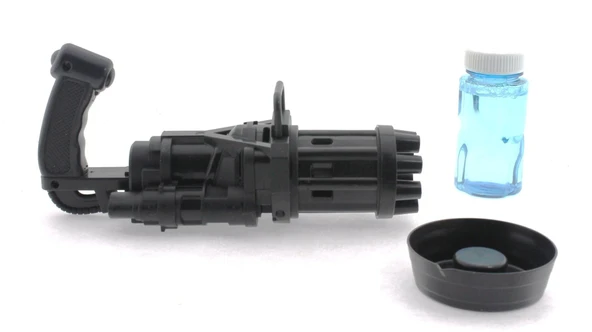 OMZ Pilli Siyah Köpük Balon Tabancası Kız Erkek Çocuk Oyuncak Eğitici Oyuncaklar - Resim 3