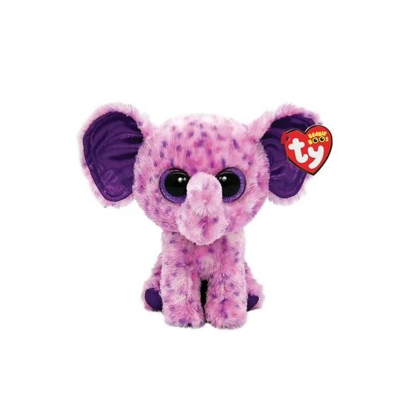 OMZ Ty Beanie Boo's Eva Elephant Purple Peluş Kız Erkek Çocuk Oyuncak Eğitici Oyuncaklar