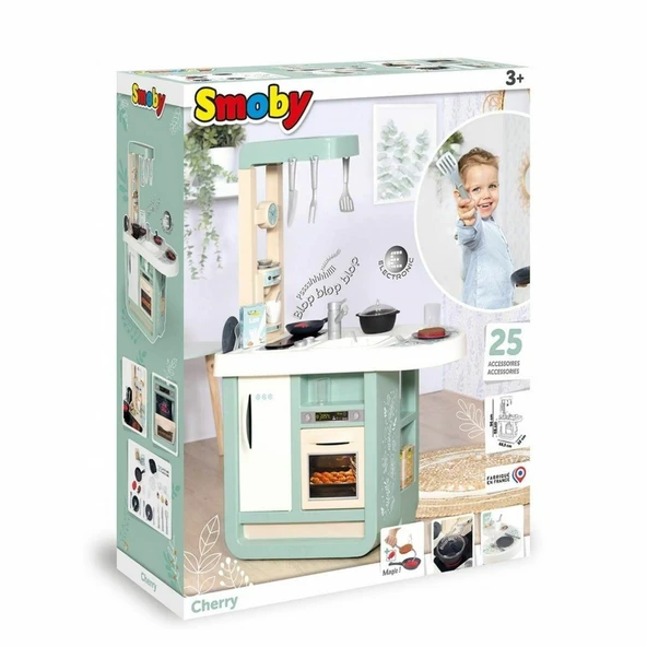 OMZ 7600310914 Cherry Kitchen -Smoby Kız Erkek Çocuk Oyuncak Eğitici Oyuncaklar ürün görseli
