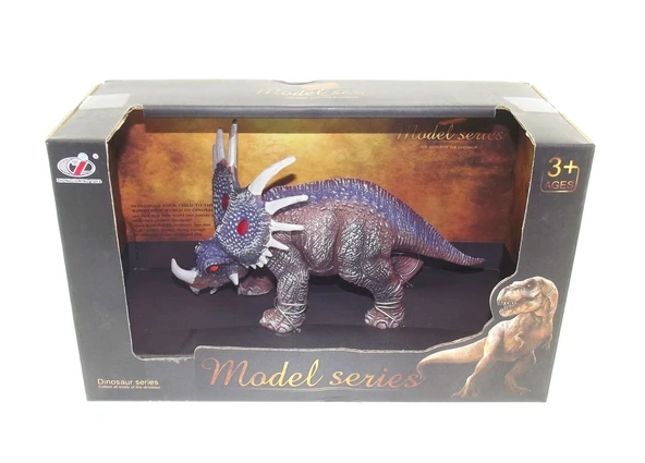 OMZ Kutulu Model Dinozor Triceratops Kız Erkek Çocuk Oyuncak Eğitici Oyuncaklar - Resim 2