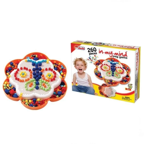 OMZ Dede Çivi Oyunu 260 Parça Kız Erkek Çocuk Oyuncak Eğitici Oyuncaklar ürün görseli
