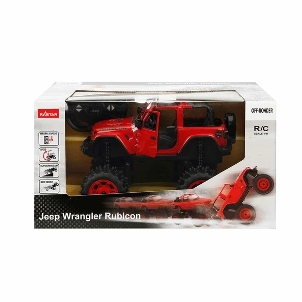 OMZ 79410 SUN-RAS-R C 1 14 Ful Fonksiyon Jeep Wrangler Rubicon Big Ehell Off Kız Erkek Çocuk Oyuncak Eği - Resim 2