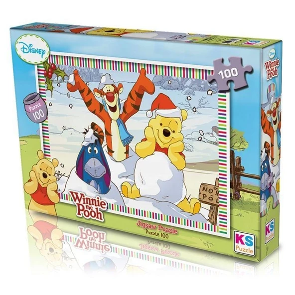 OMZ 100 Parça Winnie The Pooh Puzzle Kız Erkek Çocuk Oyuncak Eğitici Oyuncaklar - Resim 2