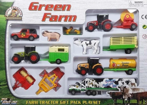 OMZ Sunman Green Farm Çiftlik Seti Kız Erkek Çocuk Oyuncak Eğitici Oyuncaklar