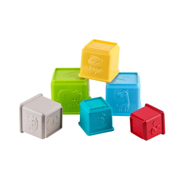 OMZ LC Eğitici Renkli Kaplar Zoo Kız Erkek Çocuk Oyuncak Eğitici Oyuncaklar - Resim 3