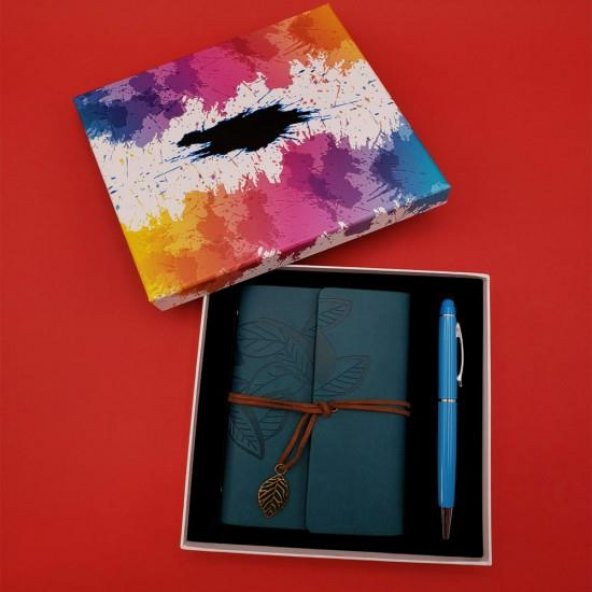 Tükenmez Kalem Mavi Defter Dekoratif Hediyelik ürün görseli 1
