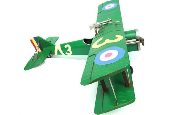 Metal Uçak Çift Kanatlı Biblo Dekoratif Hediyelik ürün görseli 1