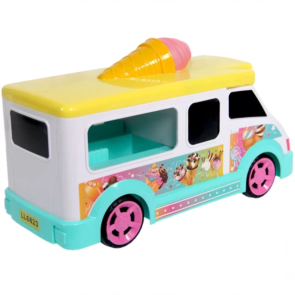 OMZ Teamsterz Sesli ve Işıklı Dondurma Arabası Kız Erkek Çocuk Oyuncak Eğitici Oyuncaklar - Resim 2