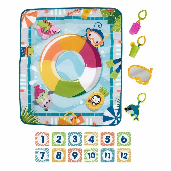 OMZ Fisher Price Havuz Keyfi Oyun Minderi GRR44 Kız Erkek Çocuk Oyuncak Eğitici Oyuncaklar - 2